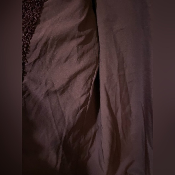 Sanctuary Burgundy Sherpa Women’s Three Button Coat XS - Picture 9 of 12